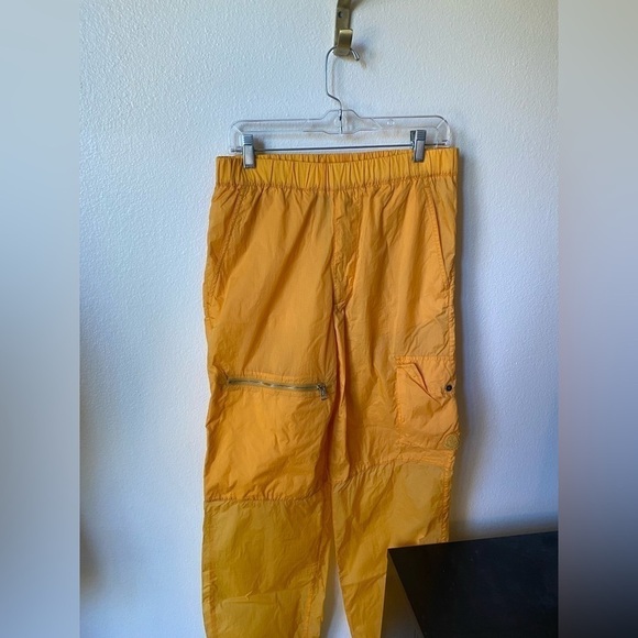 2 Moncler 1952 Men’s Windbreaker Pants Orange Size 46 Cargo Pull On Jogger Pants - Picture 5 of 13